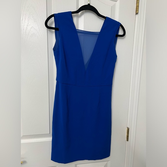 Pending local sale 💙Aritzia Babaton Rylan Draped Back Mini Dress - Picture 6 of 8